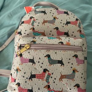 Dachshund winter/holiday mini backpack purse. NWT
